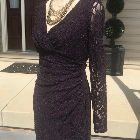 Ralph Lauren Dresses & Skirts - Gorgeous Ralph Lauren eggplant purple lace dress